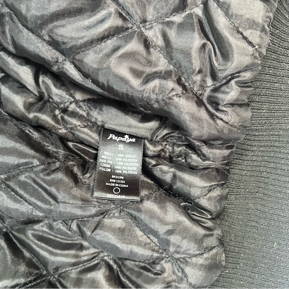 Vintage Y2K  Papaya Cropped Quilted Fur Lined Vest | Size Small | Zip Front - Picture 7 of 7